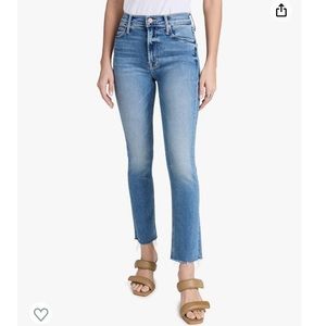 Nwt MOTHER Women's Mid Rise Dazzler Ankle Fray Jeans sz 26